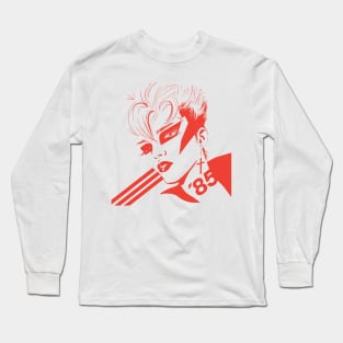 80s vibes V girl Long Sleeve T-Shirt